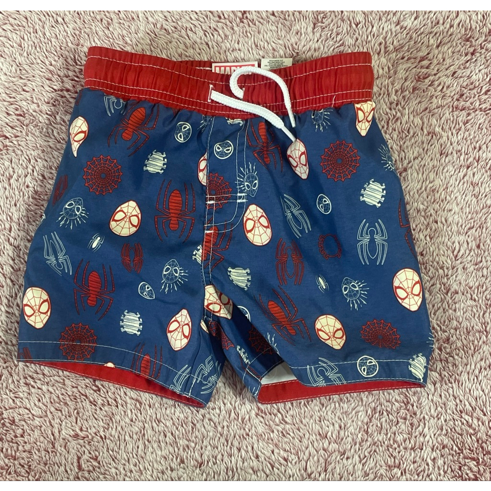 Boys Marvel Spider-Man Swim Trunks 2T Blue Red